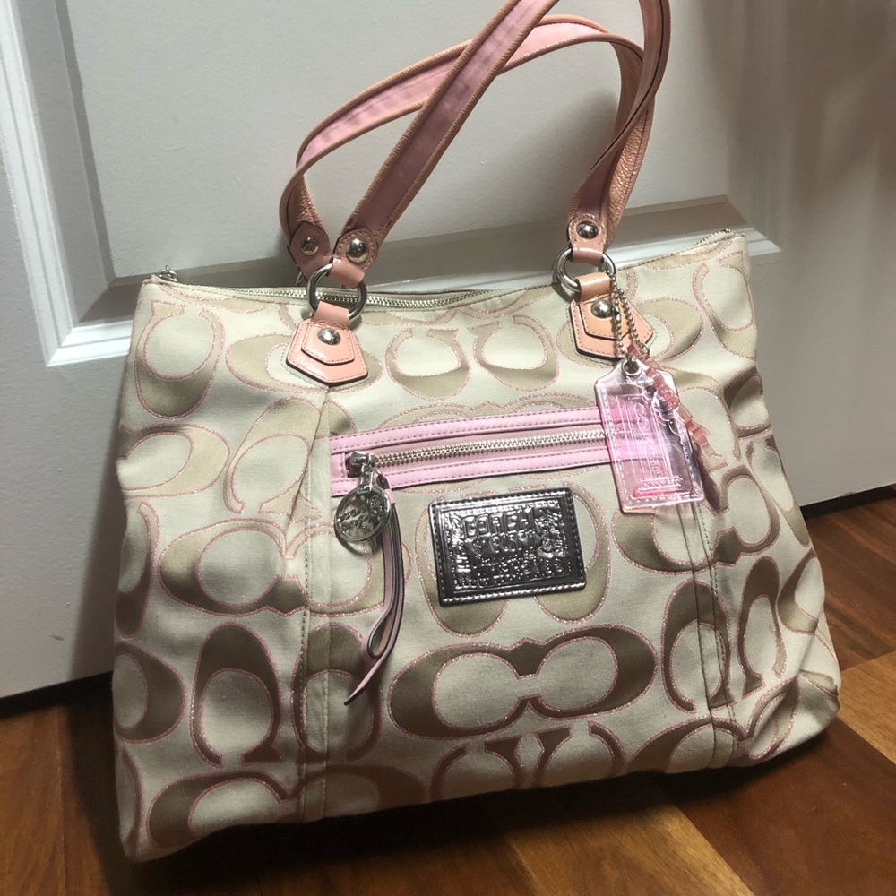 Pink Coach tote